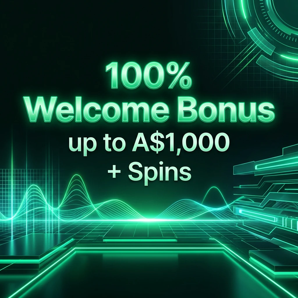 100% Welcome Bonus up to A$1,000 + Spins